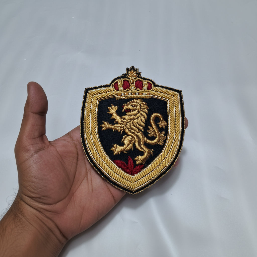 Crowned Lion Heraldic Crest