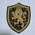 Handcrafted Royal Lion Goldwork Crest Appliqué