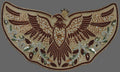 Hand-Embroidered Phoenix-Inspired Winged Crest