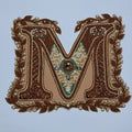Hand-Embroidered Royal M Monogram Crest