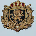 Hand-Embroidered Royal Lion Heraldic Crest