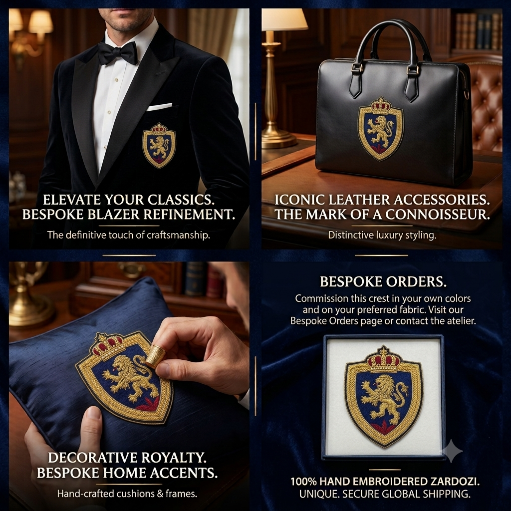 Crowned Lion Heraldic Crest
