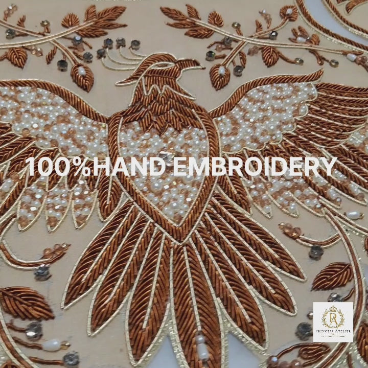 Phoenix Zardozi Crest Set